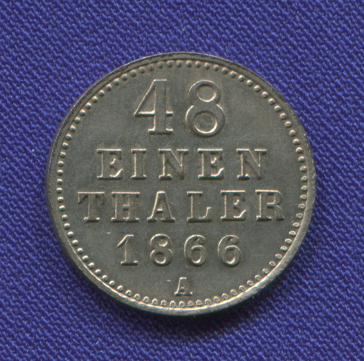 Германия/Мекленбург-Шверин 1/48 талера 1866 UNC А  - 35748