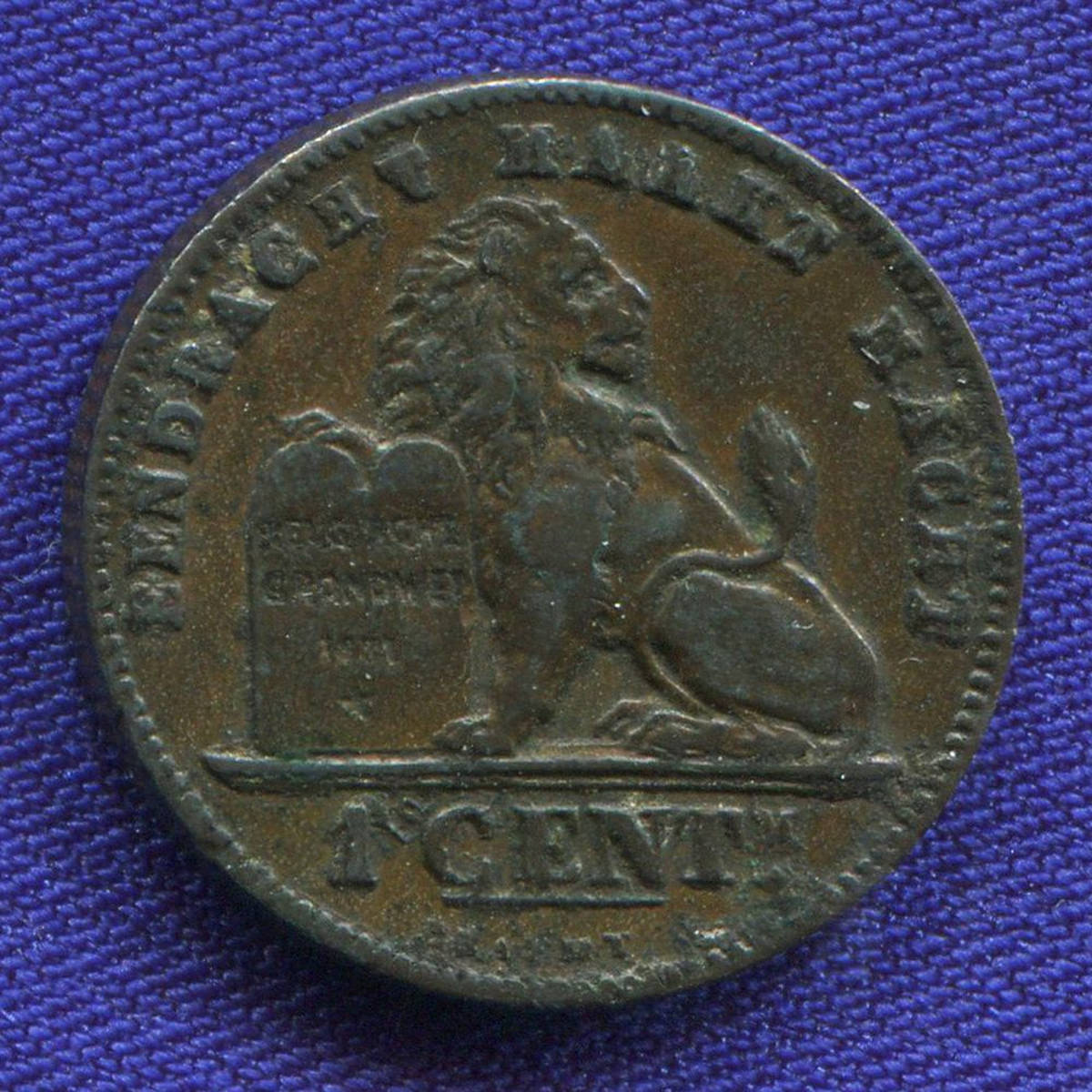 Бельгия 1 сантим 1887 #34.1 GVF - 1812