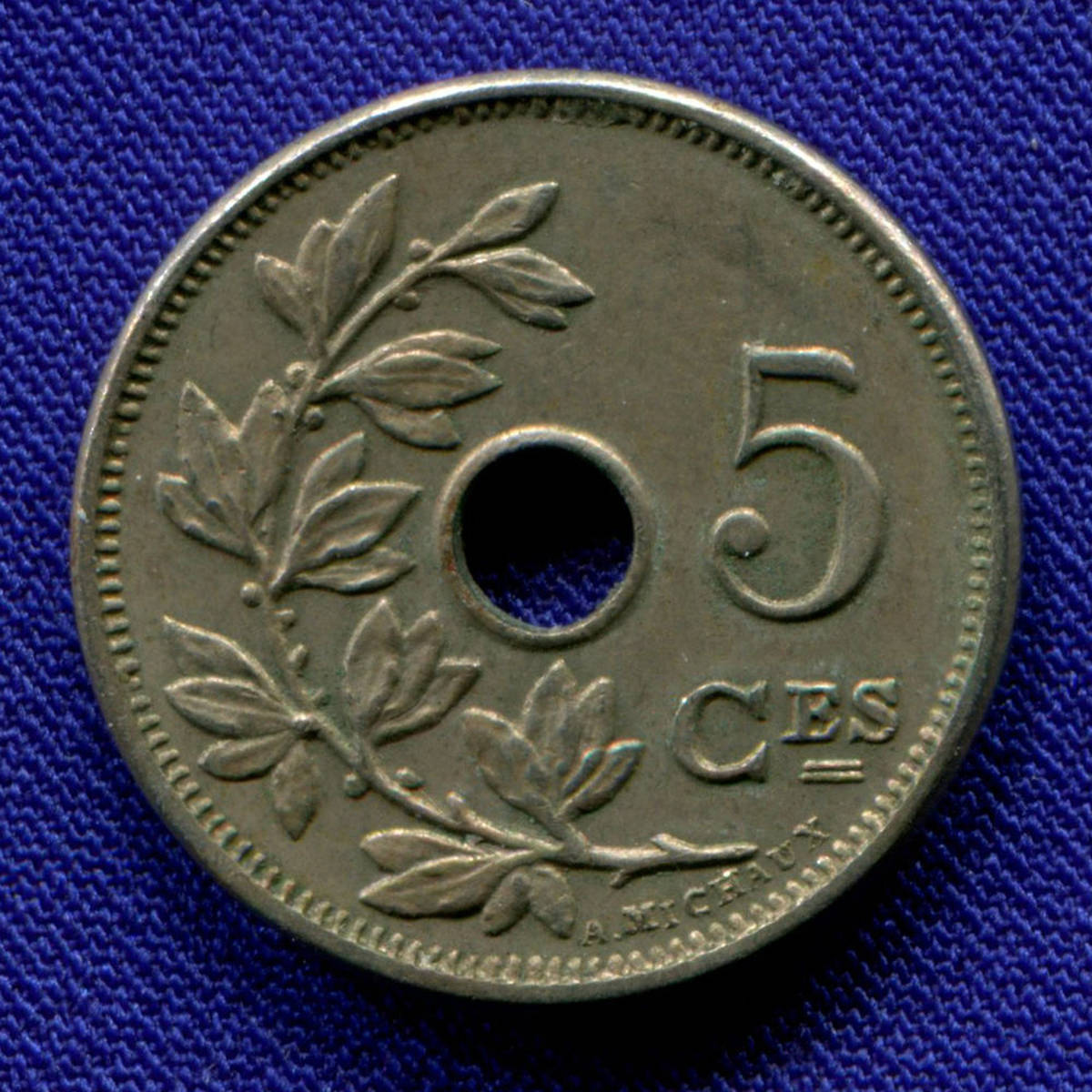 Бельгия 5 сантимов 1906 XF 