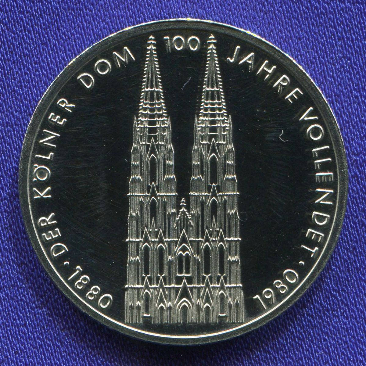 ФРГ 5 марок 1980 Proof 100 лет со дня окончания строительства Кёльнского собора  - 37460