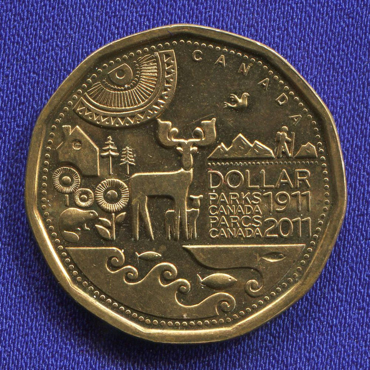 Канада 1 доллар 2011 UNC 100 лет организации Парки Канады  - 36365