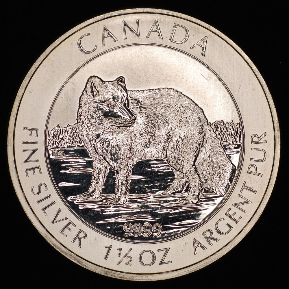 Канада 8 долларов 2014 UNC Песец 