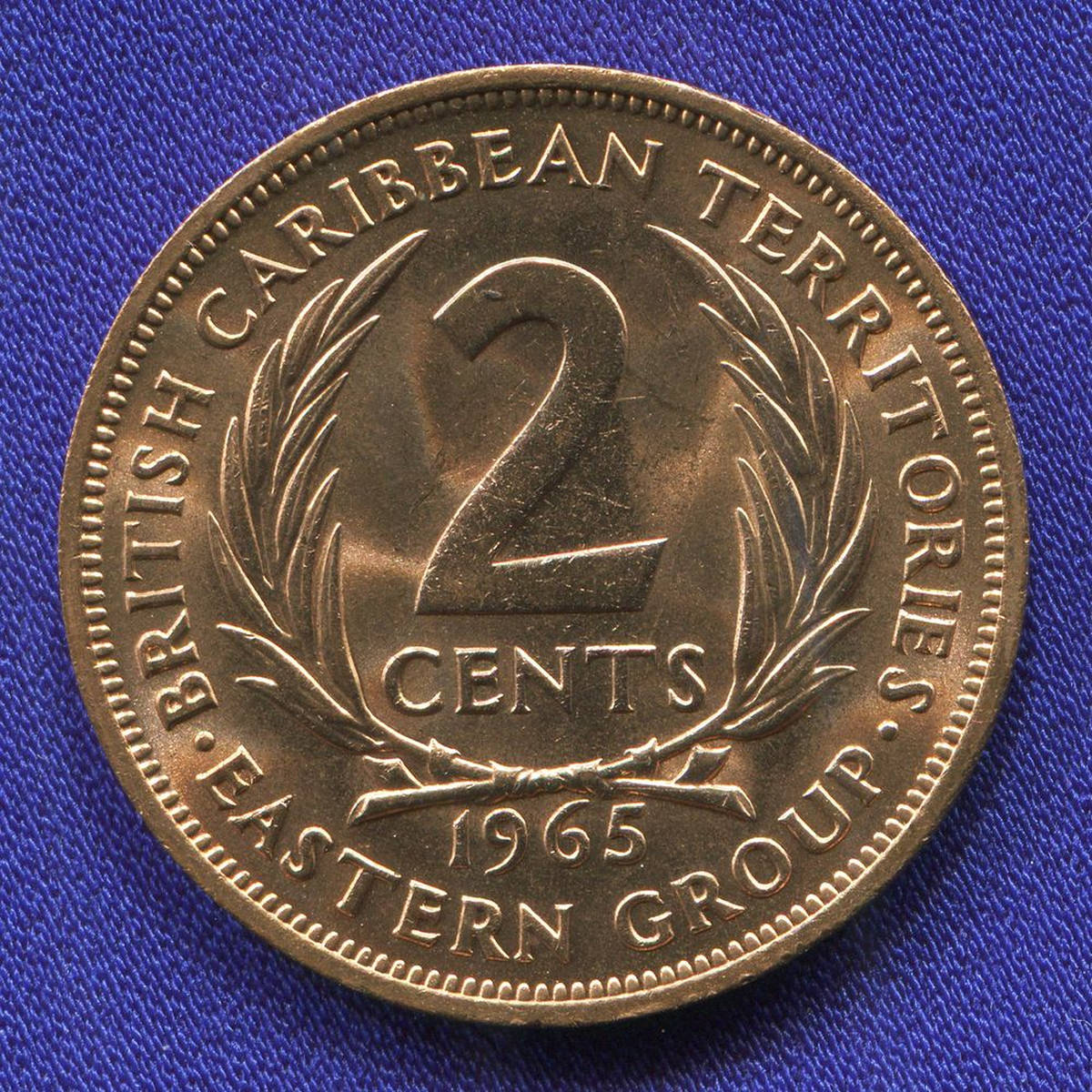 Британские Карибские Территории 2 цента 1965 UNC  - 36917
