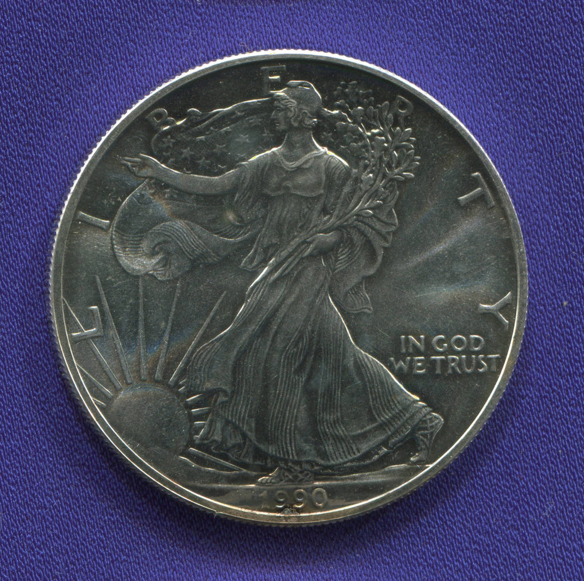 США 1 доллар 1990 UNC Шагающая свобода
