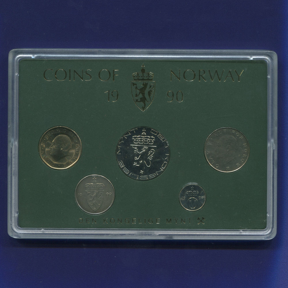 Норвегия набор - 4 монеты+жетон 1990 UNC - 29387