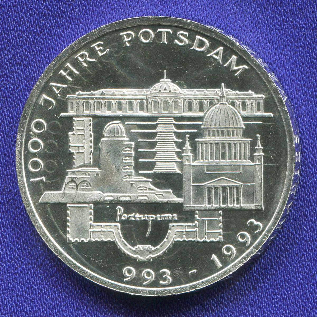 ФРГ 10 марок 1993 Proof 1000 лет городу Потсдам  - 38712