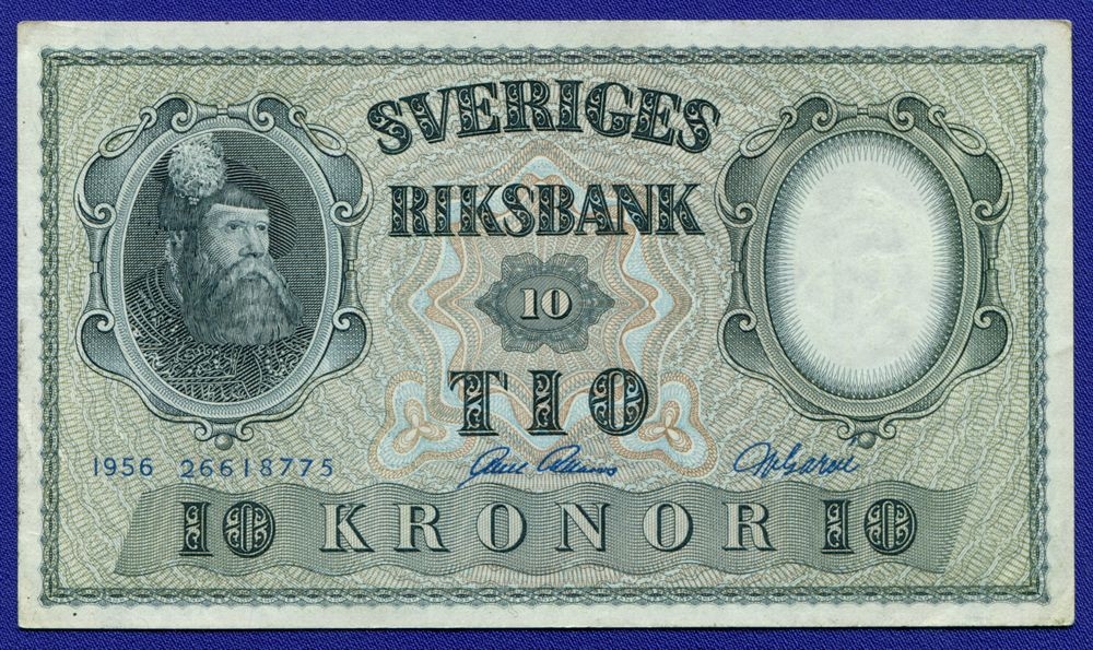 Швеция 10 крон 1956 XF - 12992