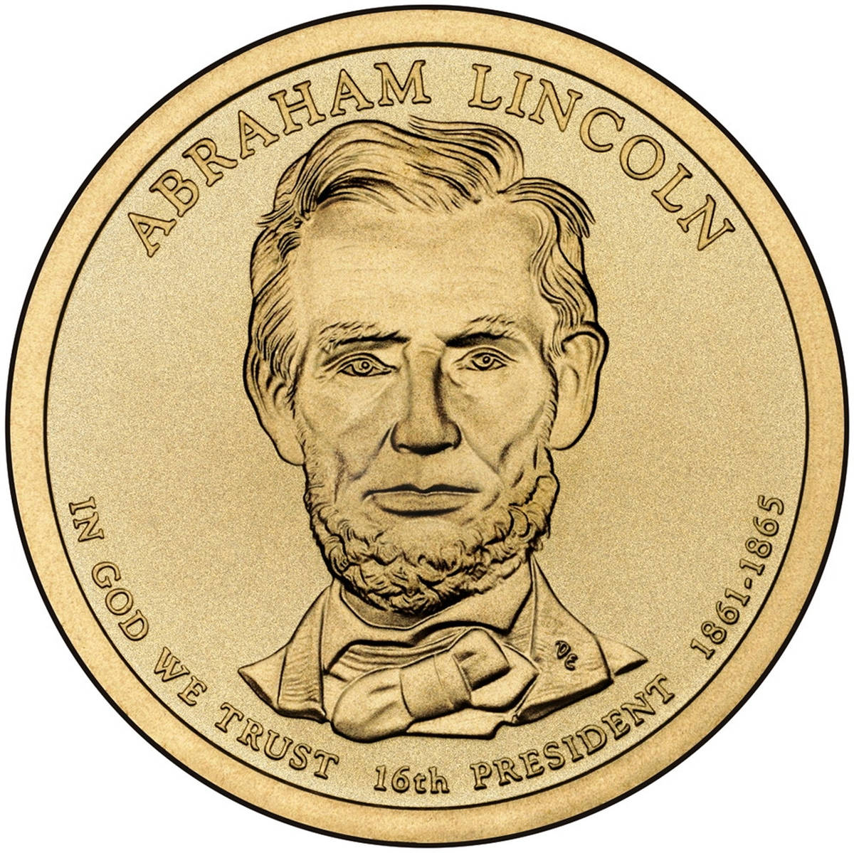 США 1 доллар 2010 года президент №16 Авраам Линкольн - 7475
