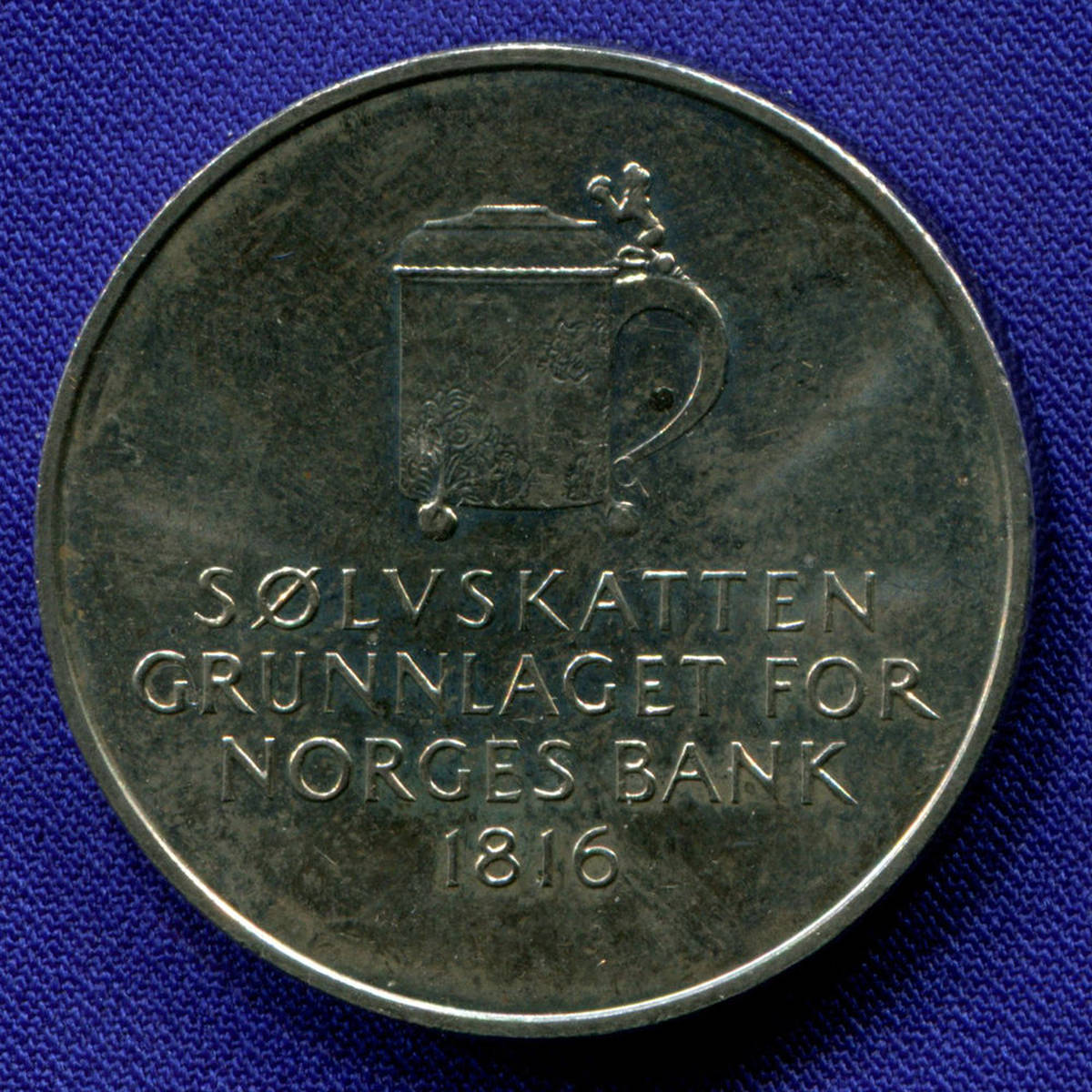 Норвегия 5 крон 1991 aUNC 175 лет национальному банку  - 22924