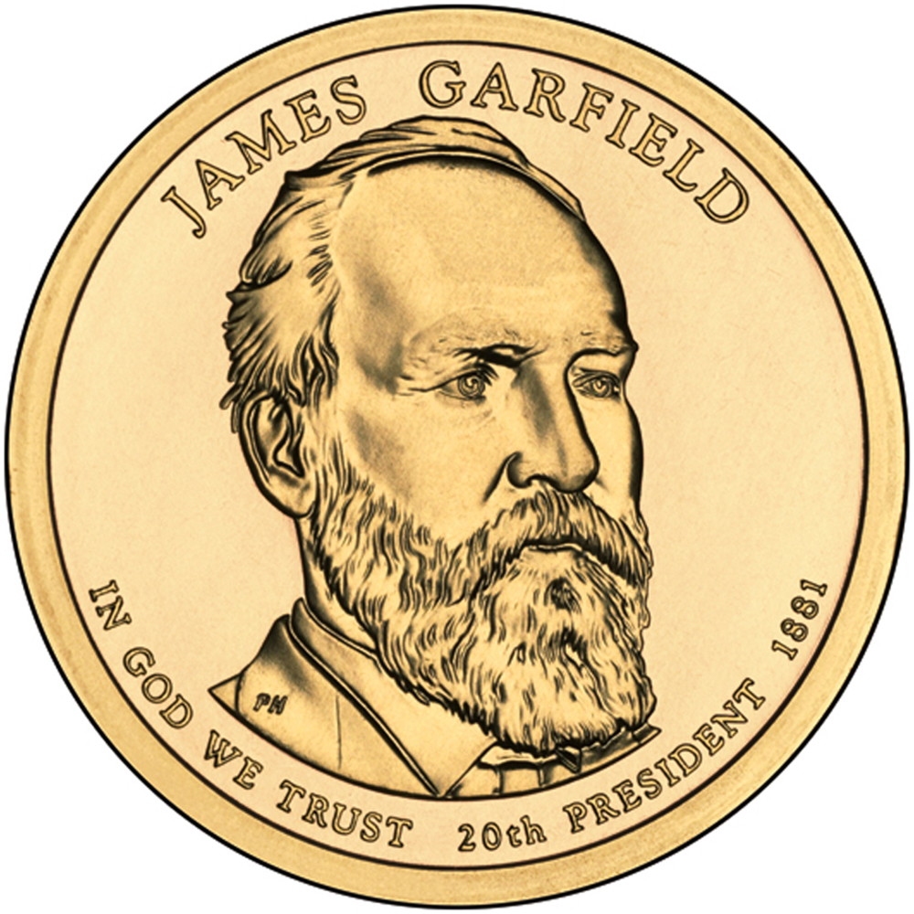 США 1 доллар 2011 года президент №20 Джеймс Гарфилд