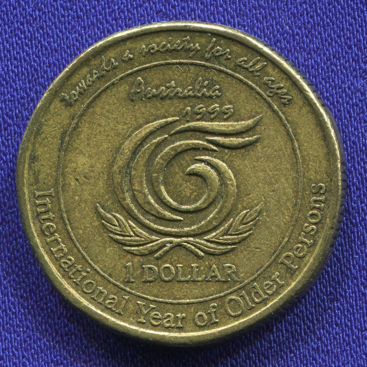 Австралия 1 доллар 1999 XF- Международный год пожилых людей  - 36331
