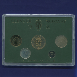 Норвегия набор - 4 монеты+жетон 1989 UNC