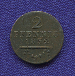 Германия/Сакс-Майнинген 2 пфеннига 1832 VF