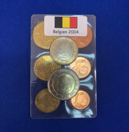 Набор монет Бельгии EURO 8 монет 2004 UNC