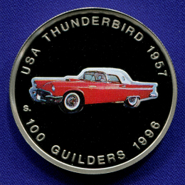 Суринам 100 гульденов 1996 Proof Форд - Thunderbird 1957