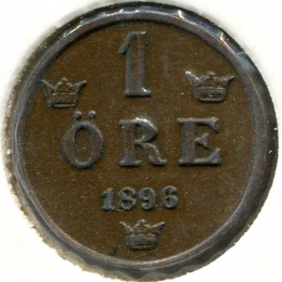 Швеция 1 эйре 1896 #750