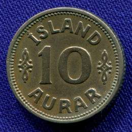 Исландия 10 эйре 1929 XF 