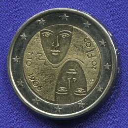 Финляндия 2 евро 2006 UNC 100 лет равного избирательного права в Финляндии 