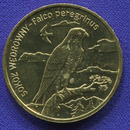 Польша 2 злотых 2008 UNC Сапсан 
