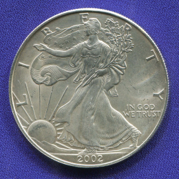 США 1 доллар 2002 UNC Шагающая свобода