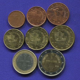 Набор монет Кипра EURO 8 монет 2008-2011 гг. UNC