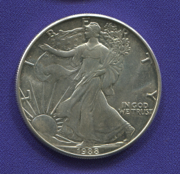 США 1 доллар 1988 UNC Шагающая свобода
