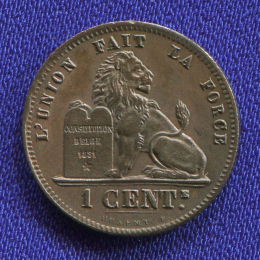Бельгия 1 сантим 1874 UNC 