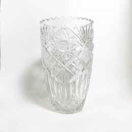Ваза. Рельефный рисунок. Crystalite Bohemia. Чехия. Хрусталь. 1970-1980 гг.