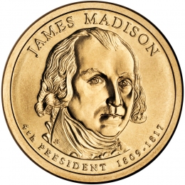 США 1 доллар 2007 года президент №4 Джеймс Мэдисон