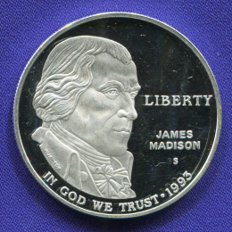 США 1 доллар 1993 Proof Билль о правах, Джеймс Мэдисон