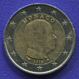 Монако 2 евро 2016 UNC 