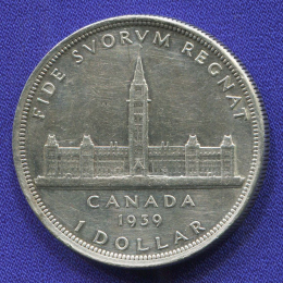 Канада 1 доллар 1939 AU Королевский визит в Оттаву 