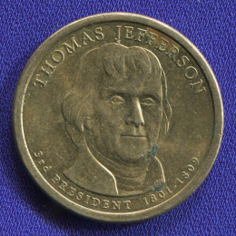 США 1 доллар 2007 XF Томас Джеферсон 