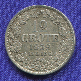 Германия/Бремен 12 гротенов 1859 XF- 