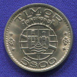 Тимор 5 эскудо 1970 UNC 