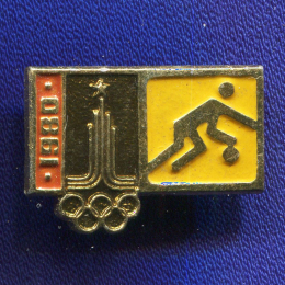 Значок «Олимпиада 1980 Москва Баскетбол» Алюминий Булавка