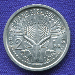 Французское Сомали 2 франка 1965 UNC 