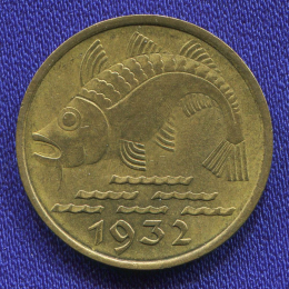 Польша/Гданьск 10 пфеннигов 1932 XF 