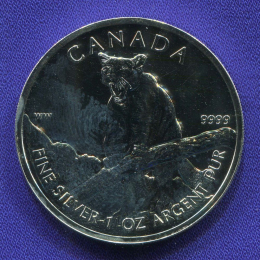 Канада 5 долларов 2012 Proof 	Природа Канады - Пума 