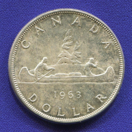 Канада 1 доллар 1963 aUNC 