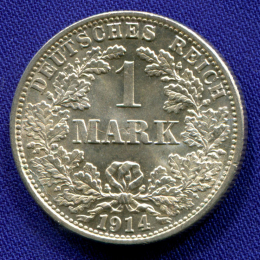 Германия 1 марка 1914 aUNC