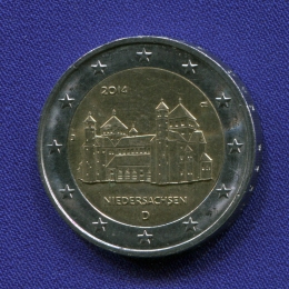 Германия 2 евро 2014 aUNC Нижняя Саксония 