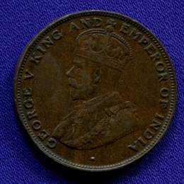 Гонконг 1 цент 1924 XF