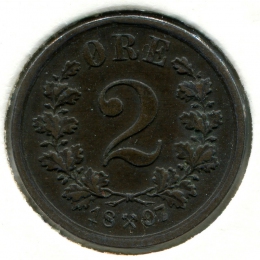 Норвегия 2 эре 1897 #353 VF