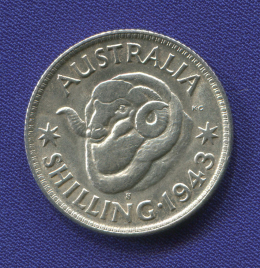 Австралия 1 шиллинг 1943 UNC Георг 6