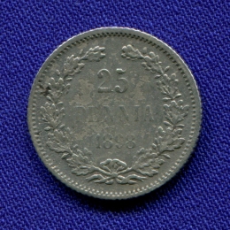 Николай II 25 пенни 1898 L VF