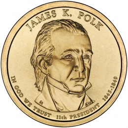США 1 доллар 2009 года президент №11 Джеймс Полк