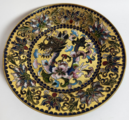 Тарелка "Дракон" Метал/эмаль перегодчатая