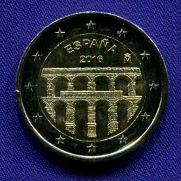 Испания 2 евро 2016 UNC Акведук в Сеговии 