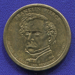США 1 доллар 2010 AU Франклин Пирс 